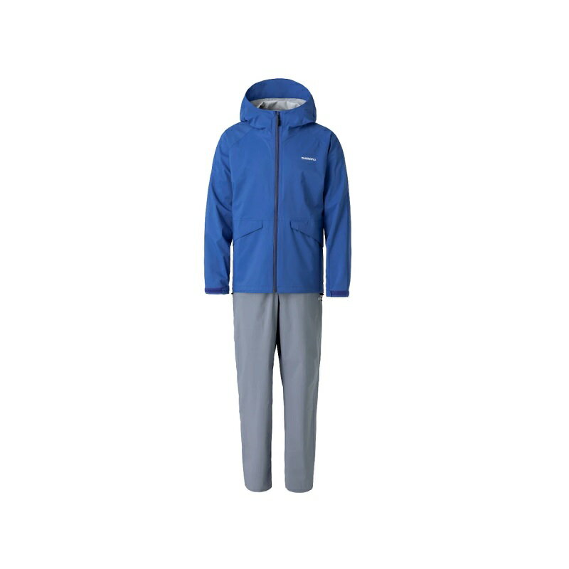 シマノ　RA-005V ベーシック フィッシングレインスーツ M ブルー