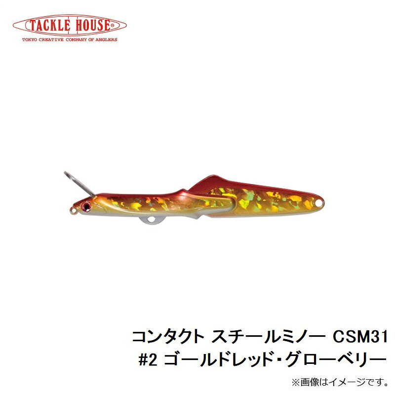 釣具のFTOのタックルハウス　コンタクト スチールミノー CSM31 #2 ゴールドレッド・グローベリー｜アングル3