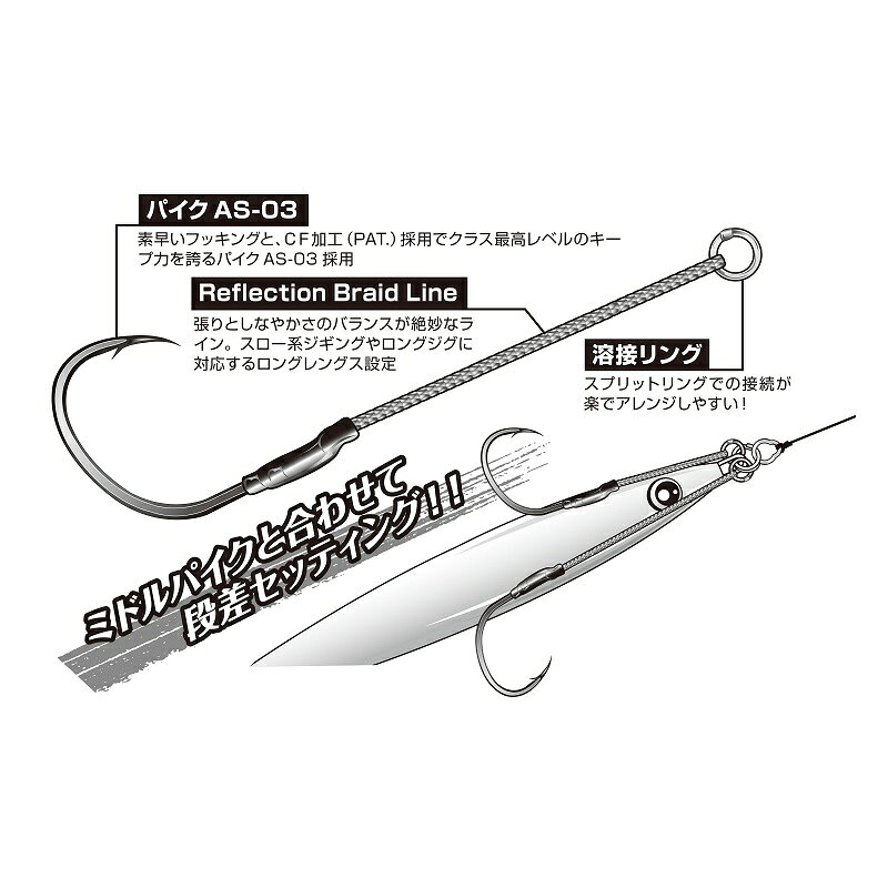 釣具のFTOのカツイチ　DJ-79 ロングパイク #4/0 TIN　【釣具　釣り具】｜アングル3
