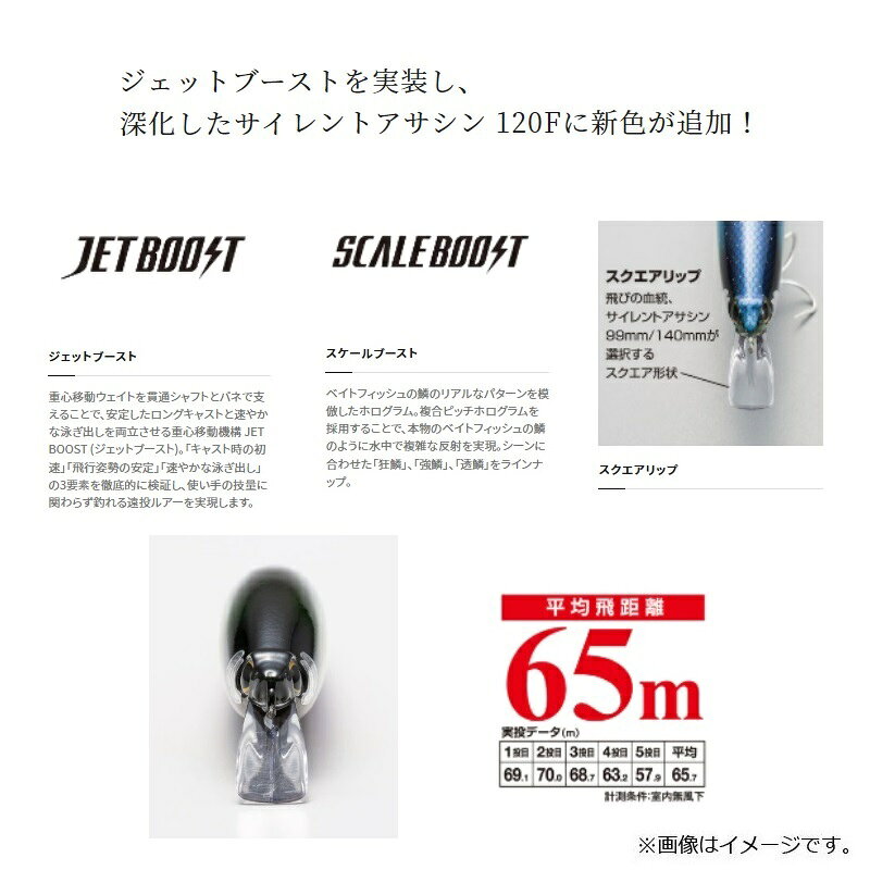 サイレントアサシン 120F ジェットブースト シーバス用ルアー シマノ 120mm 011 Nグリキン の商品画像2枚目