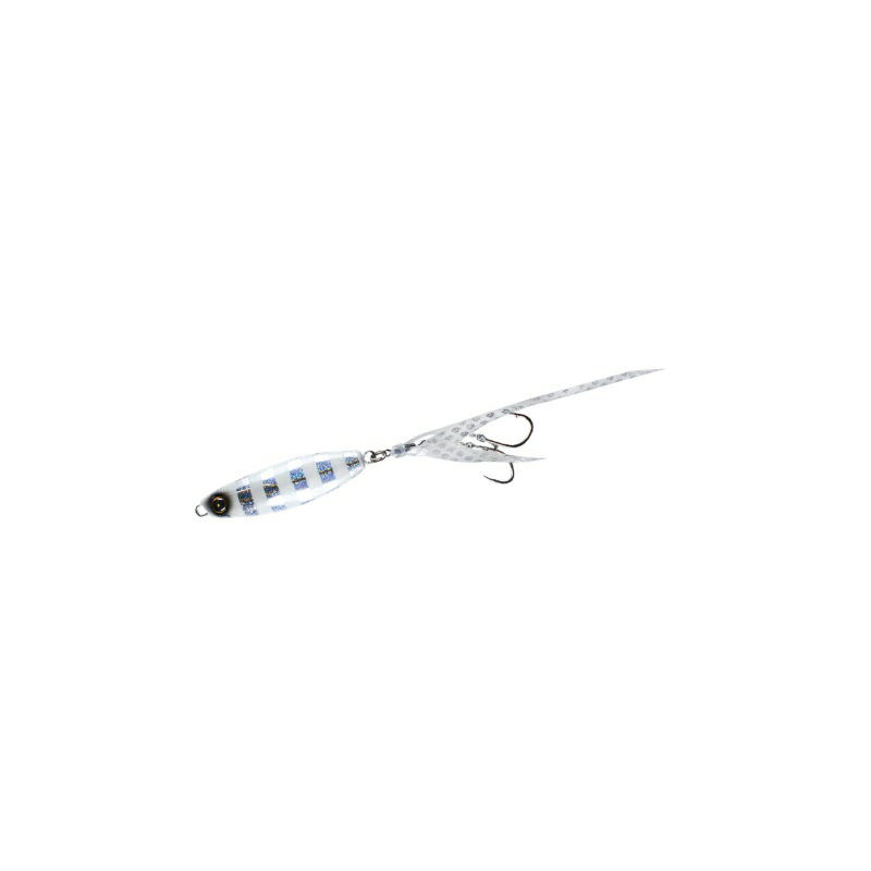 カンタン巻くだけネクタイテールジグ ジャックアイ クネクネ 30g シルバー青夜光ゼブラ (1)