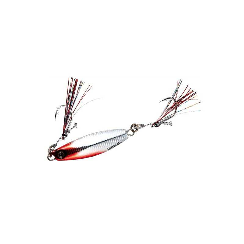 Metal Jig - ハヤブサ　FS416 ジャックアイグロッキー 40g 08 流血シルバー　【釣具　釣り具】