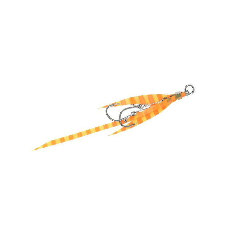 ハヤブサ FS580 アシストフック ネクタイチューン フィッシュテール M-12 6 オレンジゼブラ 【釣具 釣り具】