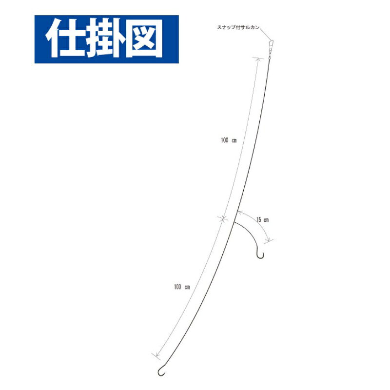 ハヤブサ　HN123 カゴ釣り五目 から鈎2m チヌ2本鈎 4-3　【釣具　釣り具】 fto-r-10205530 釣具のFTO サンプル画像2