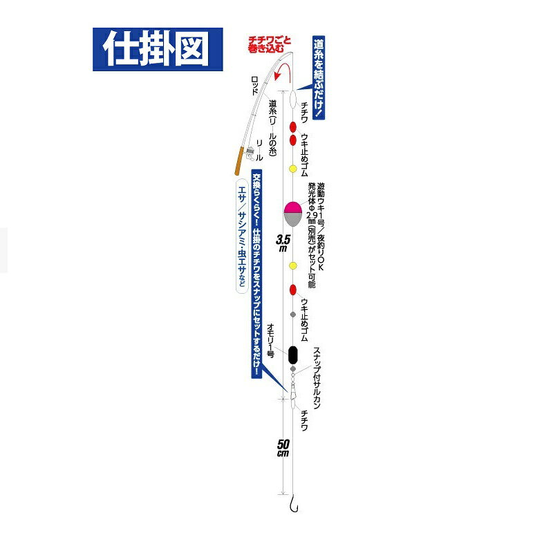 ハヤブサ　HA176 コンパクトロッド カンタンウキ釣リセット 堤防用 S　【釣具　釣り具】 fto-r-10205225 釣具のFTO サンプル画像2
