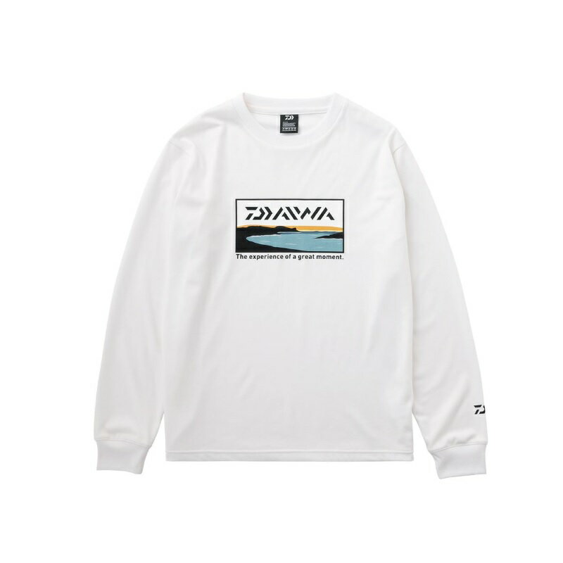 ダイワ　DE-6122 グラフィックロングTシャツ サーフ ホワイト WM【夏物衣料大処分】
