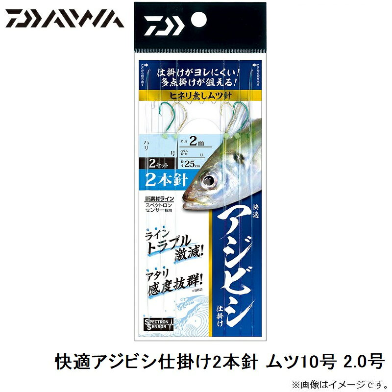 ダイワ(Daiwa)　快適アジビシ仕掛け2本針 ムツ10号2.0号　【釣具　釣り具】 fto-r-10214603 釣具のFTO サンプル画像2