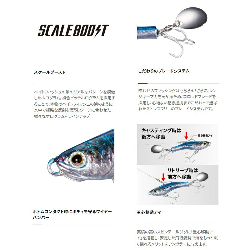 ライズショット ブレード ハイアピール 18g シマノ JJ-218V 004 Nピンクシルバー の商品画像2枚目