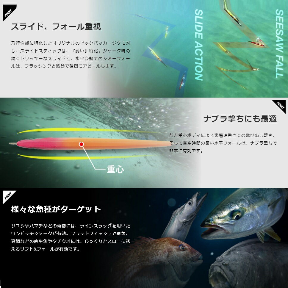 ビッグバッカー ジグ スライドスティック 60g UVキャンディ の商品画像3枚目