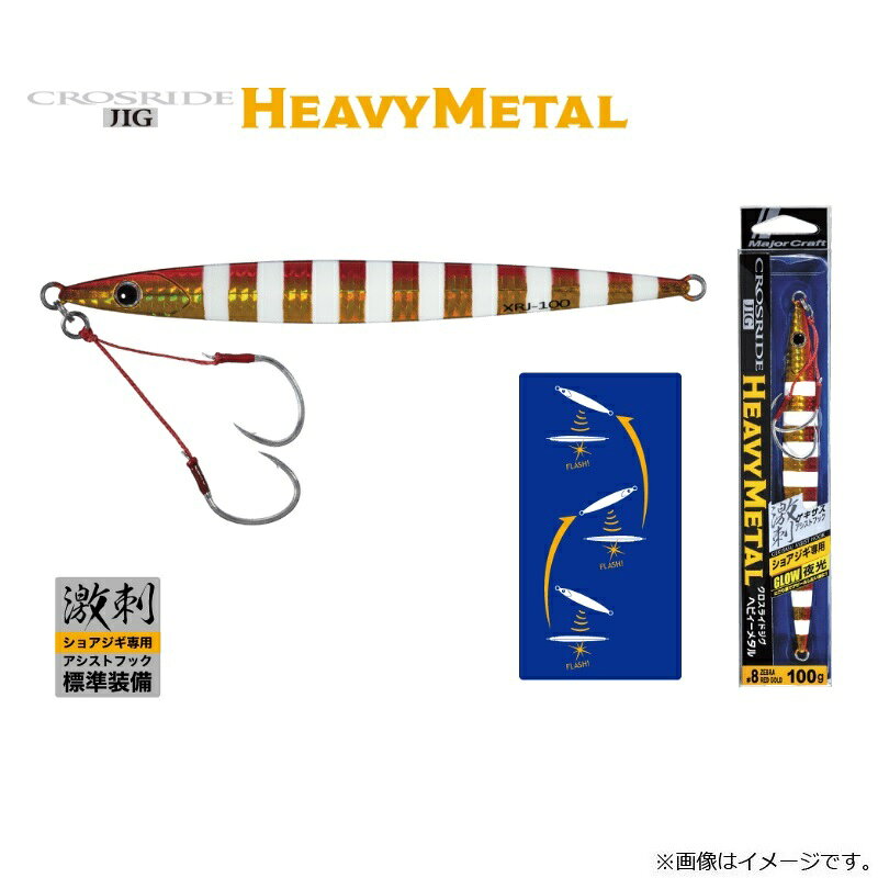 クロスライド ジグ ヘビーメタル 80g シルバー(ケイムラ) の商品画像2枚目