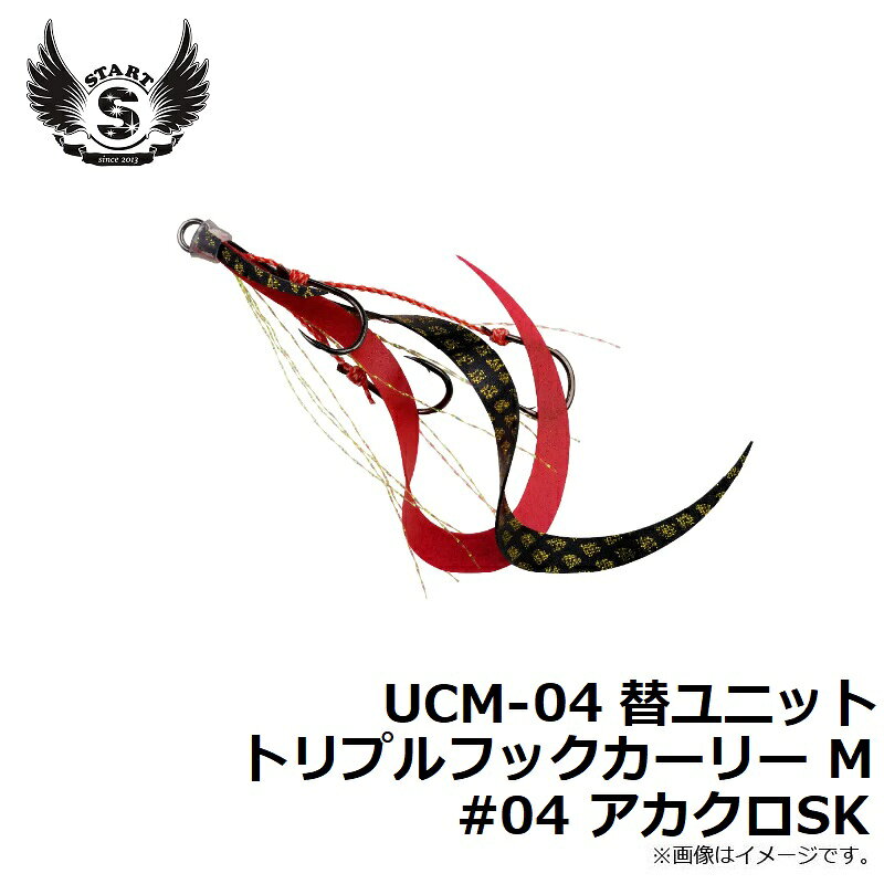 替ユニット トリプルフックカーリー M #04 アカクロSK の商品画像3枚目