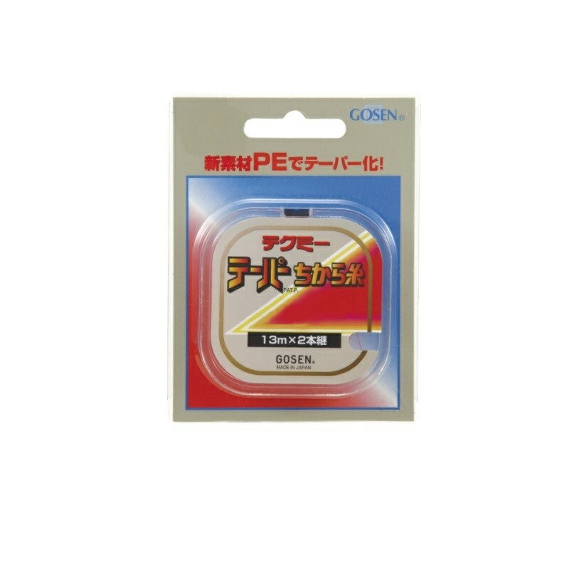ゴーセン　GT490R16 テクミーテーパーちから糸 13m×2本巻 1-6 赤　【釣具　釣り具】
