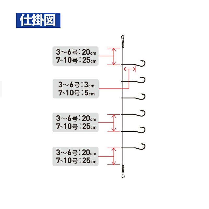 ハヤブサ　HS710 これ一番 ピンクスキンサビキ 6本針 7-1.5　【釣具　釣り具】 fto-r-10225885 釣具のFTO サンプル画像2