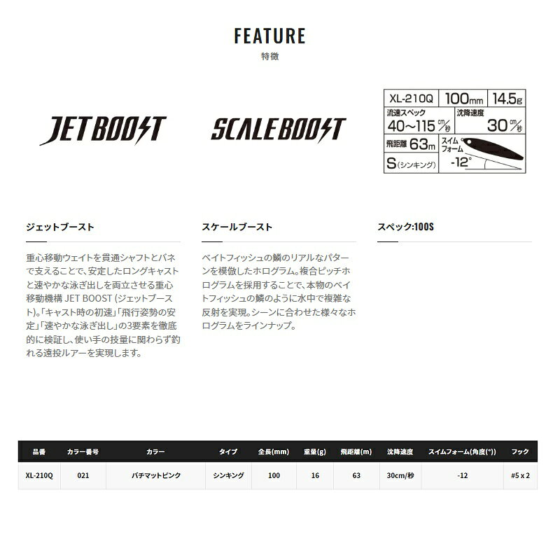 スタッガリングスイマー 100S ジェットブースト バチマットピンク (3)