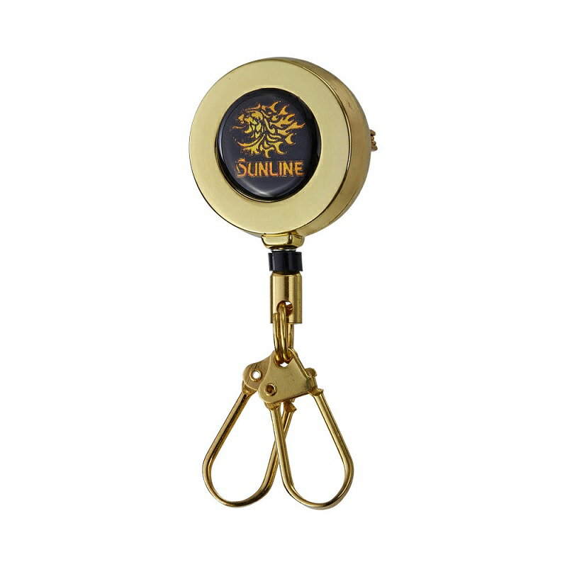 サンライン　SAP-1027 ピンオンリール Wスナップ ゴールド　【釣具　釣り具】