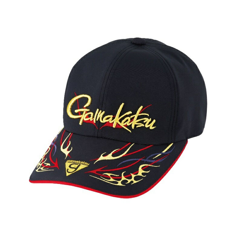 がまかつ　GM9888 ロングバイザーキャップ M ブラック　【釣具　釣り具】