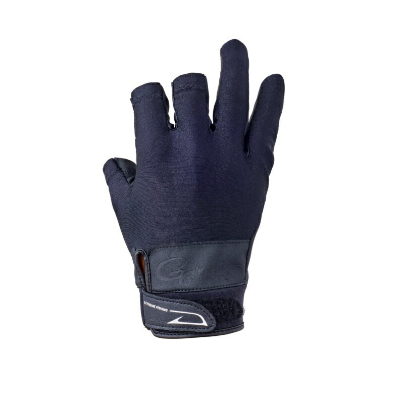 がまかつ　GM7291 ストレッチフィッシンググローブ(3本切) M ブラック　【釣具　釣り具】