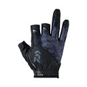 ダイワ DG-2023 アイスドライパッド付きグローブ 3本カット ボトムブラック XL 【釣具 釣り具】(4)