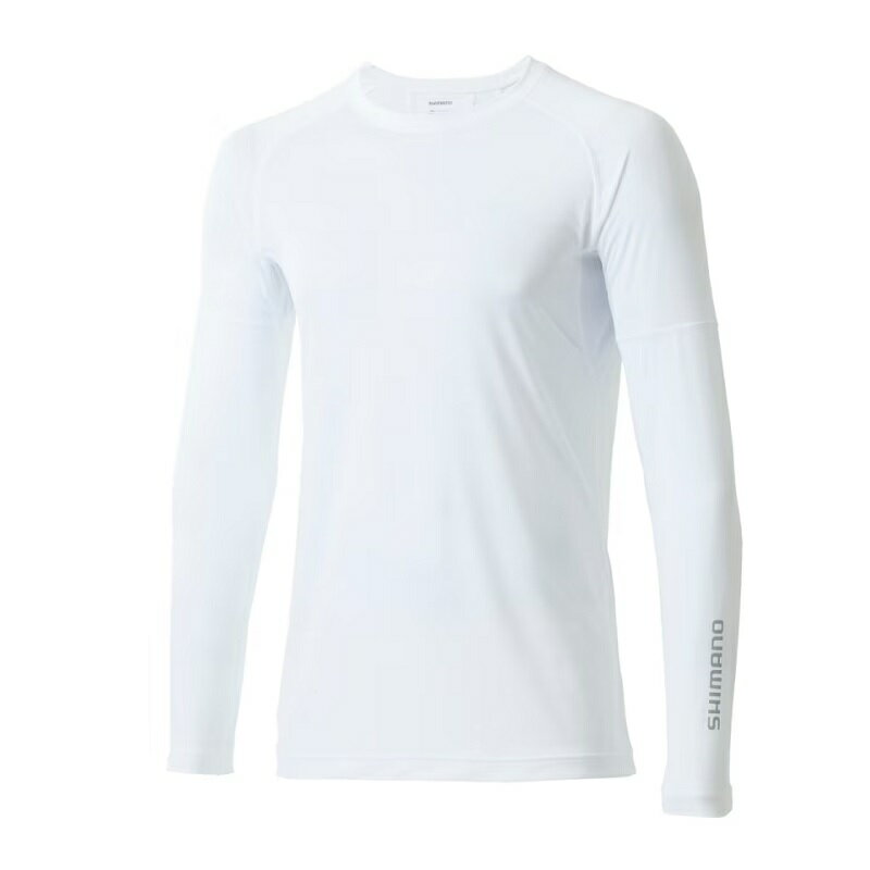 シマノ　IN-000V サンプロテクション ハイブリッドインナーシャツ XS ホワイト　【釣具　釣り具】