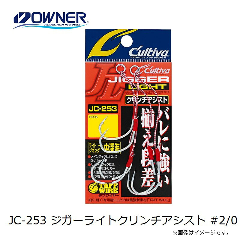 オーナー　JC-253 ジガーライトクリンチアシスト #2/0　【釣具　釣り具】 fto-r-10241486 釣具のFTO サンプル画像3