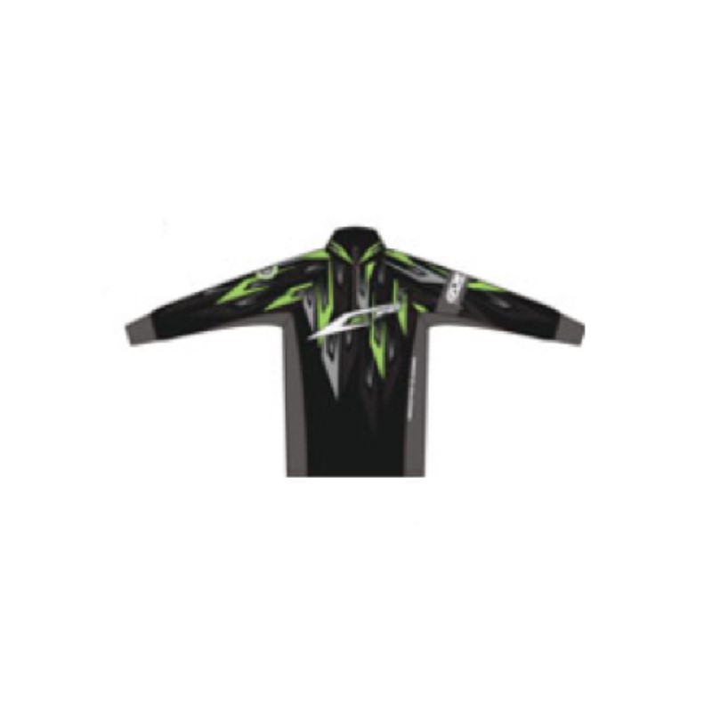 Wear - オーナー　ストレッチグラフィックシャツ2 LL ブラック/ライム　【釣具　釣り具】