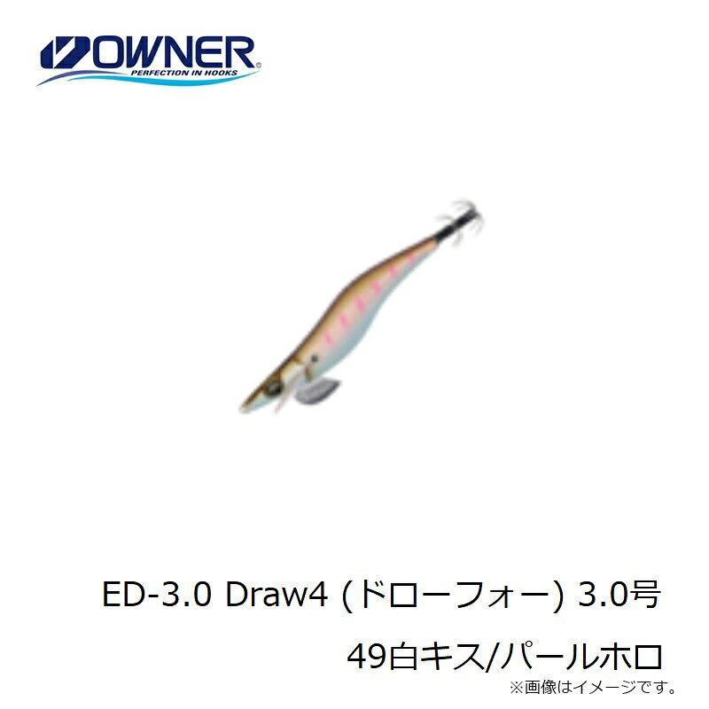 釣具のFTOのオーナー　ED-3.0 Draw4 (ドローフォー) 3.0号 49白キス/パールホロ　【釣具　釣り具】｜アングル3