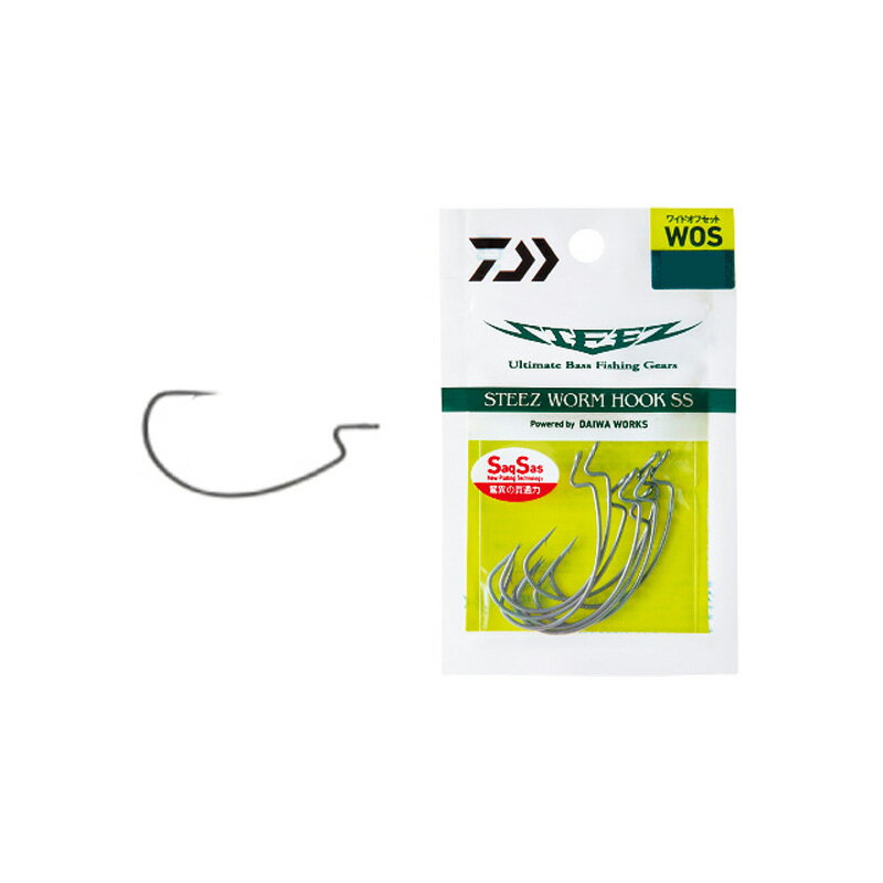 ダイワ　STEEZ ワームフック SS WOS ワイドオフセット #1/0　【釣具　釣り具】