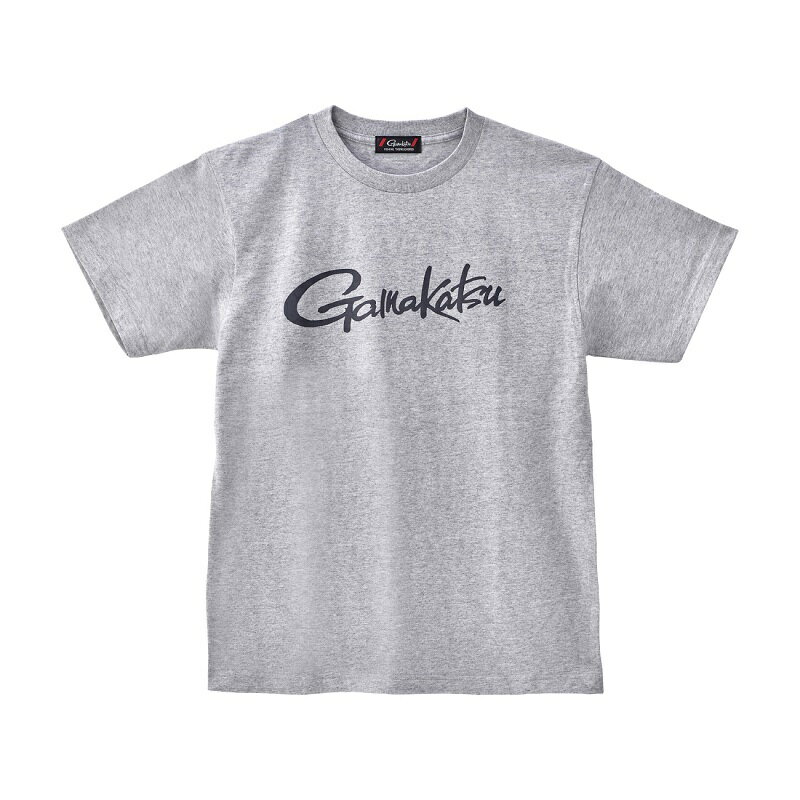 がまかつ　GM3711 Tシャツ(筆記体ロゴ) L グレー　【釣具　釣り具】