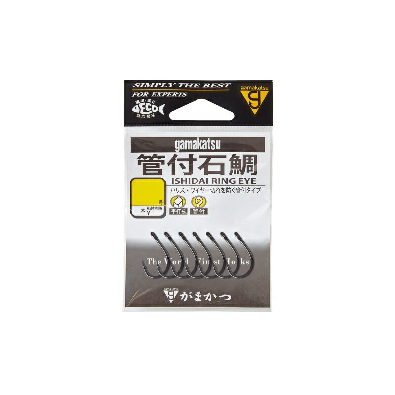 がまかつ　管付石鯛 22号 黒　黒　22