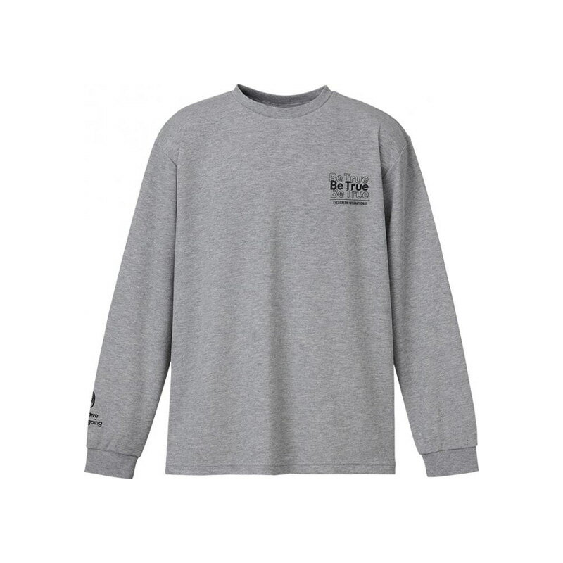 エバーグリーン　B-TRUE ドライミックスロングTシャツ タイプ1 L グレー