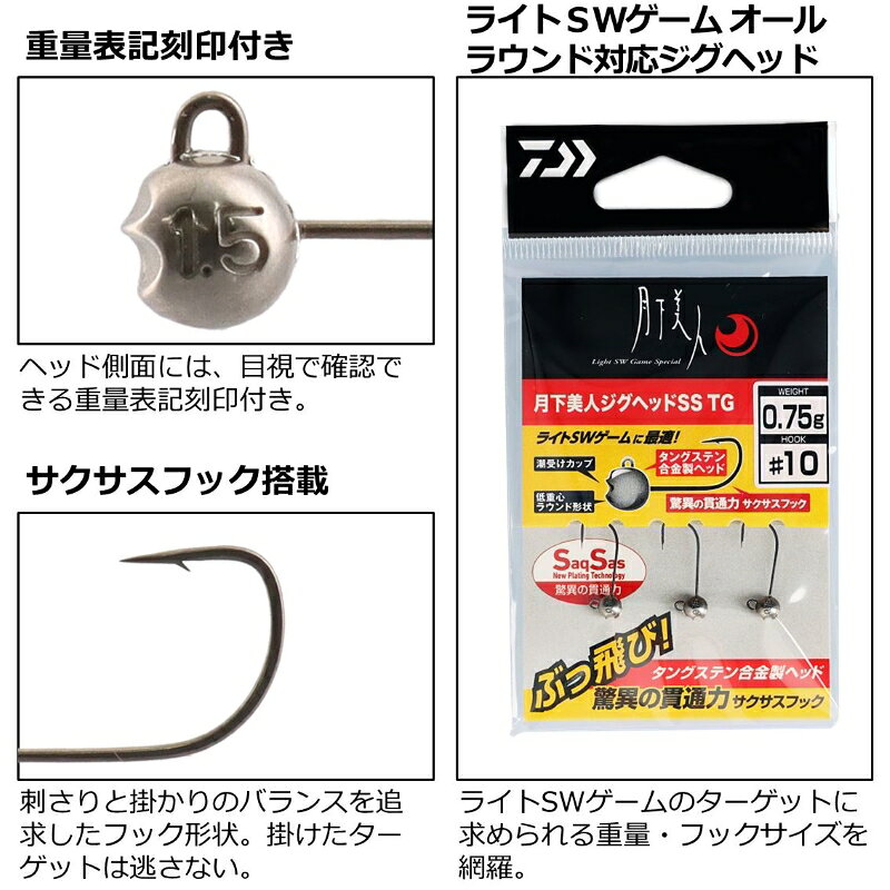 月下美人ジグヘッドSS TG 1.5g #6 の商品画像3枚目