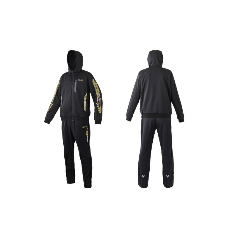 がまかつ　GM3714 スウェットスーツ S ブラック/ゴールド
