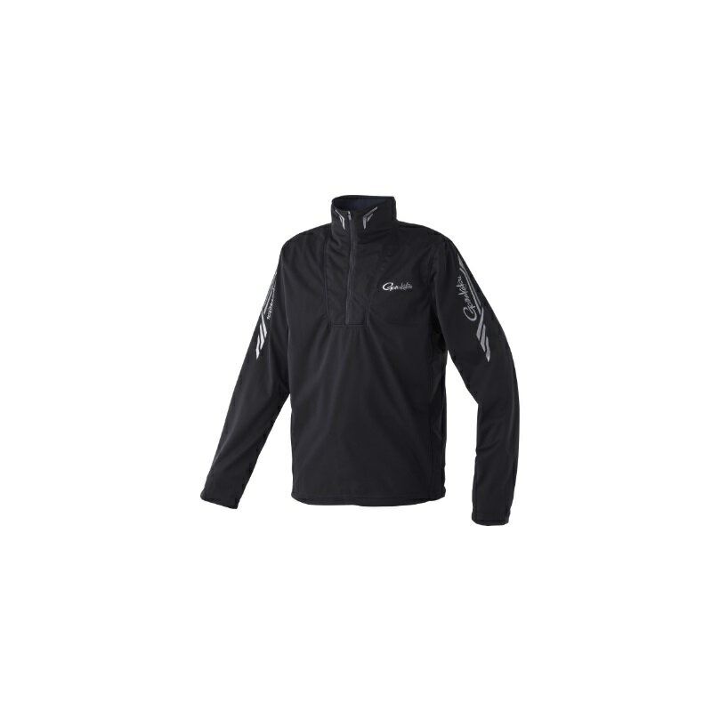 がまかつ　GM3713 プルオーバージップシャツ L ブラック/チタン