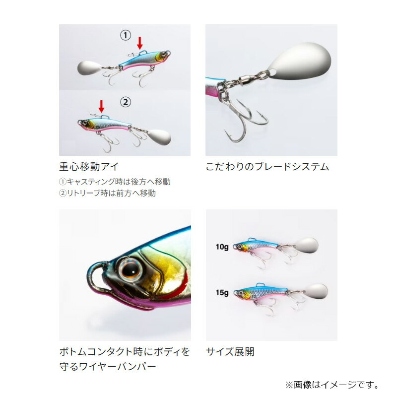 ライズショットブレード 10g マットチャートイワシ (3)