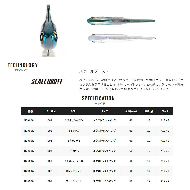 サルベージソリッド 60ES ファインチューン Sキャンディ の商品画像2枚目