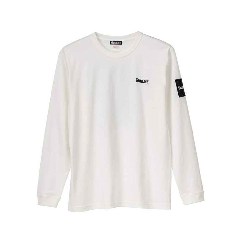 サンライン　SUW-15313 ヘビーウエイトロングスリーブシャツ M ホワイト【在庫限り特価】【秋冬物衣料..