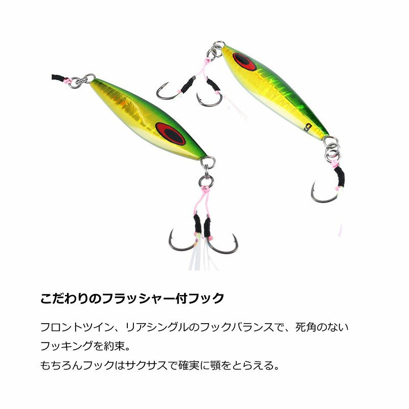 ソルティガFKジグSLJ45g PHチャートグローベリー (3)