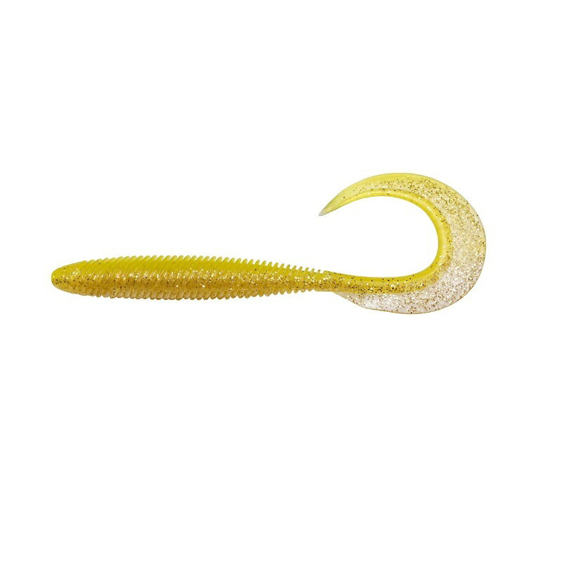 仕様表ハンパない圧倒的な集魚力！！普通じゃないカーリー。バランスを突き詰めてデザインした独自の肉厚＆幅広テールは、あらゆる海の魚を魅了するアピール力に富んだ新たな刺激を発生。強い水押しとテールのはためきのアピールは圧巻。驚異的な集魚力を発揮しています。さらなる釣果を追求し最終的に最も多くの釣果を叩きだした低重心デザインのボディは、あらゆる潮流においても安定したスイミングを実現。ターゲットに見切られること無く、パワフルなアクションで泳ぎ続けます。なお、こだわり抜いたボディに刻まれた無数のリブからは、極めて微細な波動が発生。これまでのワームでは反応しなかった根魚を圧倒的な集魚力でバイトさせている「ケムリ・カーリー」のパフォーマンス。ぜひ、ここぞというタフな状況でご体感ください。【TECHNOLOGY】■対象魚種カサゴ・アイナメ・ソイ・ハタ・ヒラメ・コチ■Tech強い水押しとはためきを披露するカーリーテール。無数のリブから極めて微細な波動を発生。Megabass　KEMURI CURLYメガバス　ケムリカーリー●Size：4.5inch●Color：#チャートバックゴールド●入数：7本入詳細はこちら