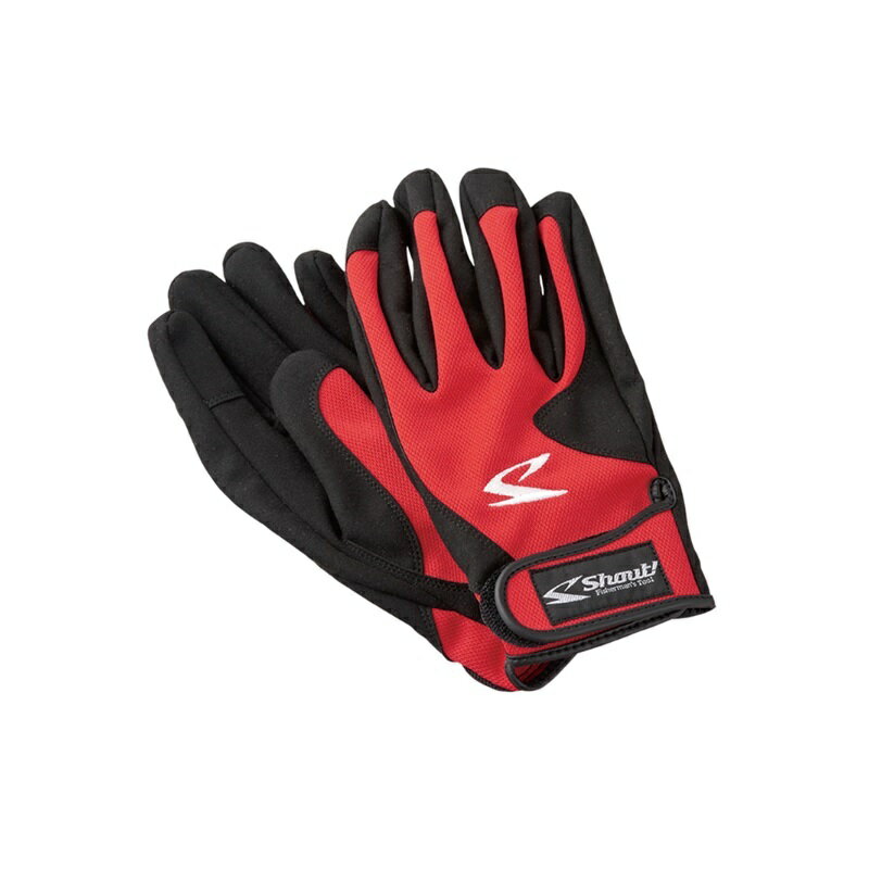 シャウト　727SG ショートメッシュグローブ L レッド