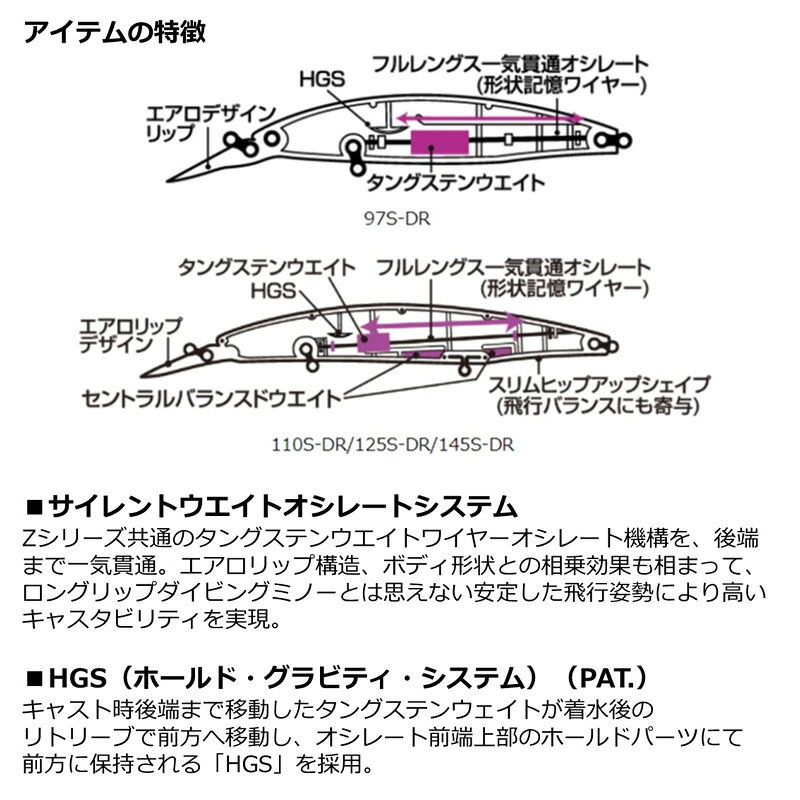 ショアラインシャイナーZ セットアッパー75S-DR ドマットチャート の商品画像3枚目