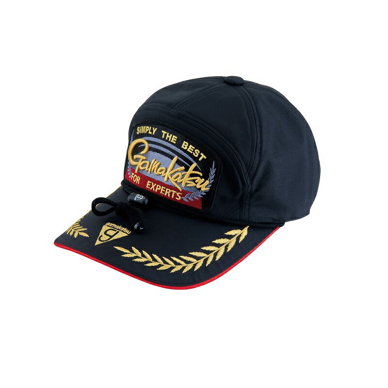 がまかつ　GM9110 アルテマシールドキャップ(ワッペン) ブラック L