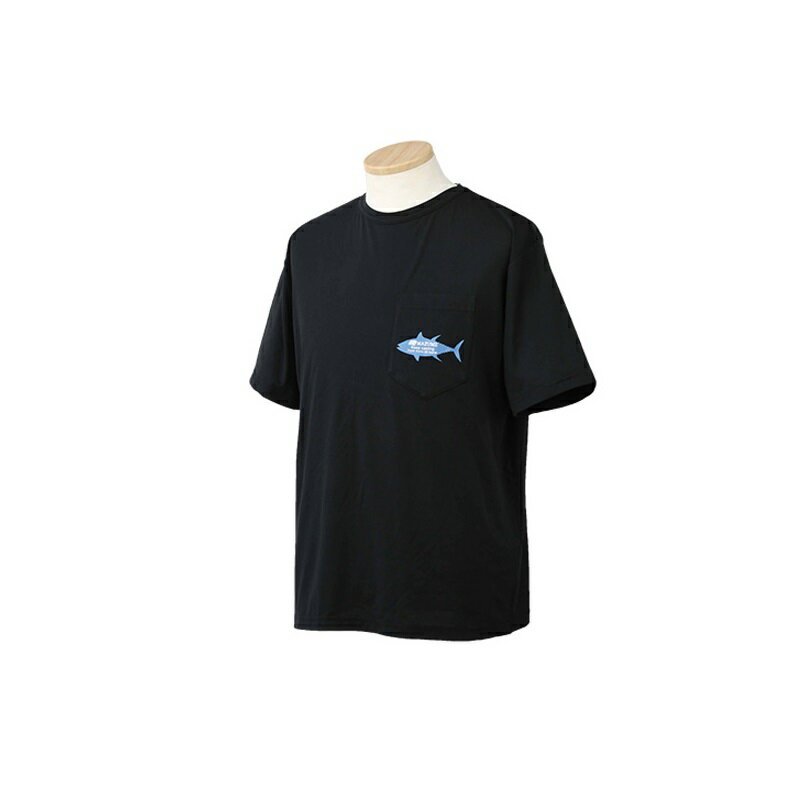 オレンジブルー　MZAP-764 mazume プライムフレックスTシャツ TUNAブラック×ブルー L