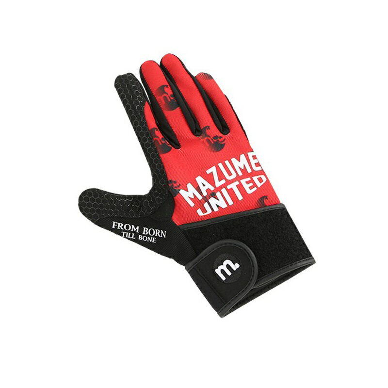 仕様表ベルトで手首をサポート！ジグのシャクリ、キャストをラクに装着したまま、複雑な作業やラインが結べるグローブ遠征時、大型プラグを何日もキャストするとき、手首に疲労感が残りません。ベルトを手首に巻いてしっかり固定できるので、シャクる動作を一日行っても、手首に疲労を残しません。ジギングはもちろんのこと、エギングでも使っているアングラーが多いモデルです。また、GT狙いの遠征時、大型プラグをキャスティングする日が何日も続くとき、手首が固定されていると遠心力を使ったキャストをした際非常にラクです！あえて厚手の生地を使わず、装着したまま糸を結ぶなど繊細な作業ができるようにしています。手のひらの滑り止めはシリコンプリントでmazumeのオリジナルパターン。※ジギンググローブの後継モデルです。mazumeマズメ　mazume ゲームフィッシングサポーターグローブ●品番：MZGL-S598●カラー：レッド●サイズ：LL詳細はこちら