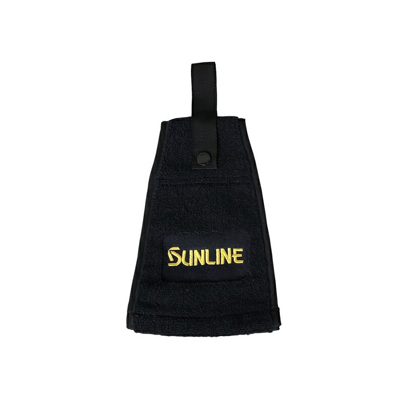 サンライン　TO-106 フィッシングタオルショート ブラック×ゴールド