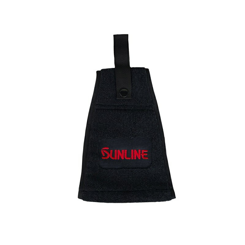 サンライン　TO-106 フィッシングタオルショート ブラック×レッド