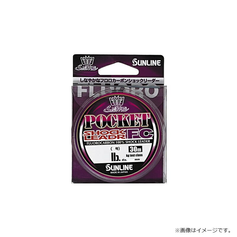 サンライン　1073 ソルティメイト ポケットショックリーダーFC クリア 30m #3