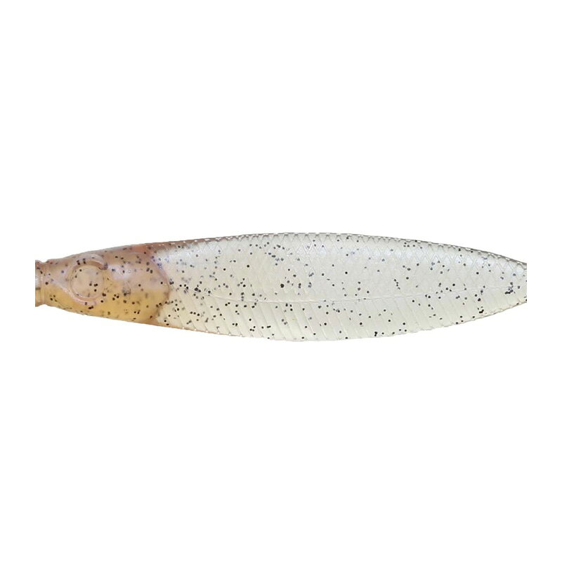 仕様表驚異のレスポンス！魚を惑わす極薄テール連結部でカットすることで、2ndボディのみでの使用も可能とするツインボディ構造を採用。マス鈎をチョン掛けしやすいよう、1stだけでなく、2ndボディにもヘッドを設けました。最大の特徴であるフラットテールは、レスポンスを向上させるために極限まで薄肉化。ロッドワークにより艶かしいアクションを演出できる上、僅かな水流でも自発的に揺らめき、バスのバイトを誘います。●2ndボディのみでも使用可能ISSEI　Liar Minnow Flat Sakana Sakana 3.8inch一誠　ライアミノーフラット サカナサカナ 3.8インチ●サイズ：3.8インチ●入り数：7●推奨フック：マルチオフセット ＃4〜2、マス鈎 ＃6〜8●カラー：＃41 稚ギル詳細はこちら