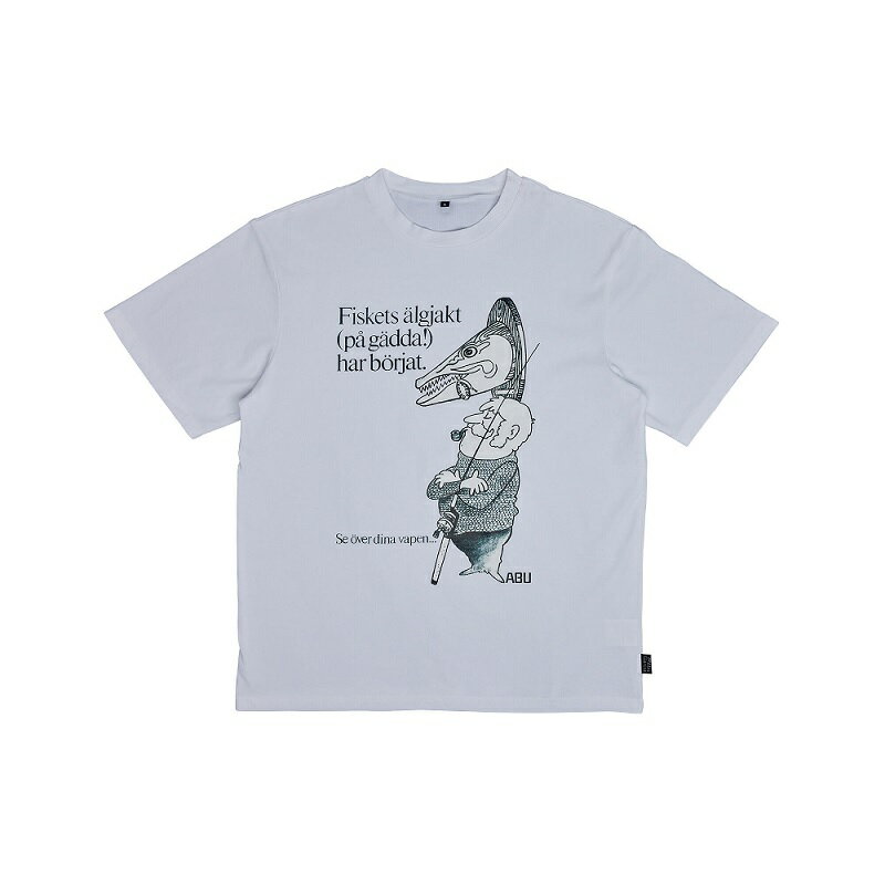 アブ Abu バグオフ アングラーグラフィックT ホワイト L