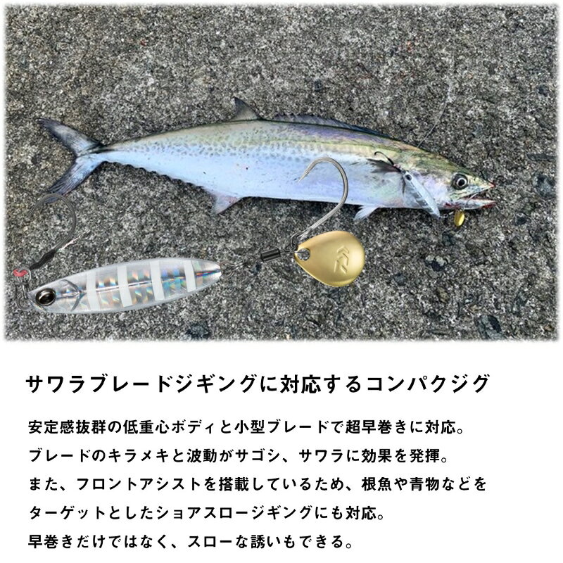 サムライジグRスピン30g サゴシUVフルメッキ の商品画像3枚目