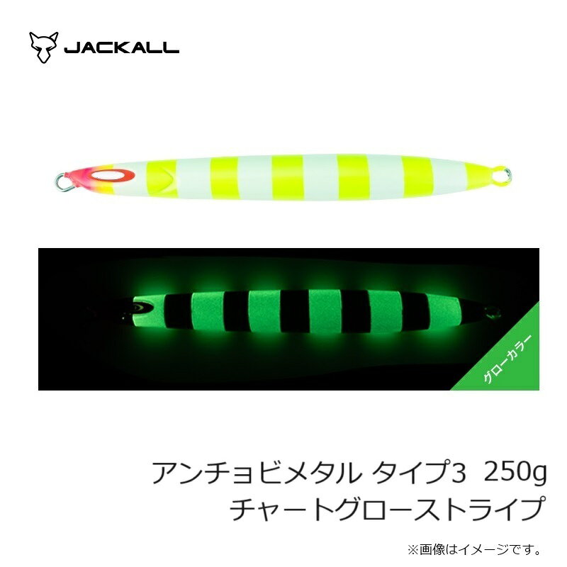 アンチョビメタル TYPE-3 250g チャートグローストライプ(GLOW) の商品画像3枚目